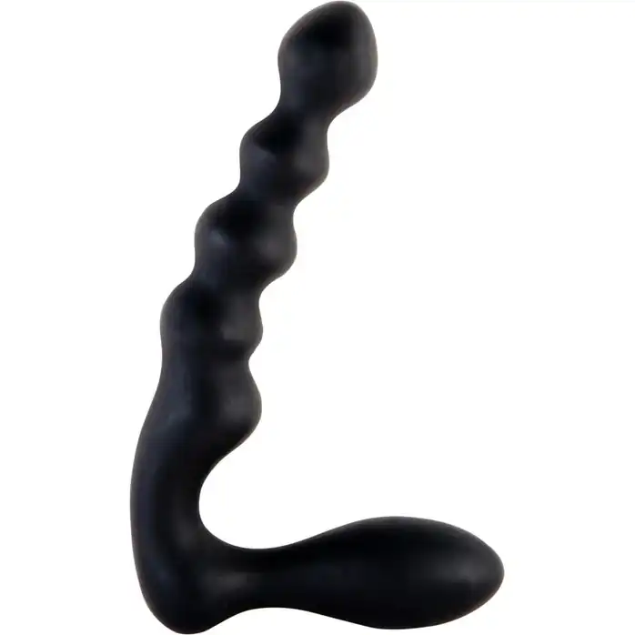Чёрный анальный стимулятор в форме буквы L - Black Red