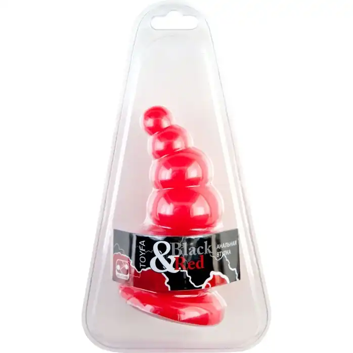 Красная анальная ёлочка - 13 см - Black Red. Фотография 2.