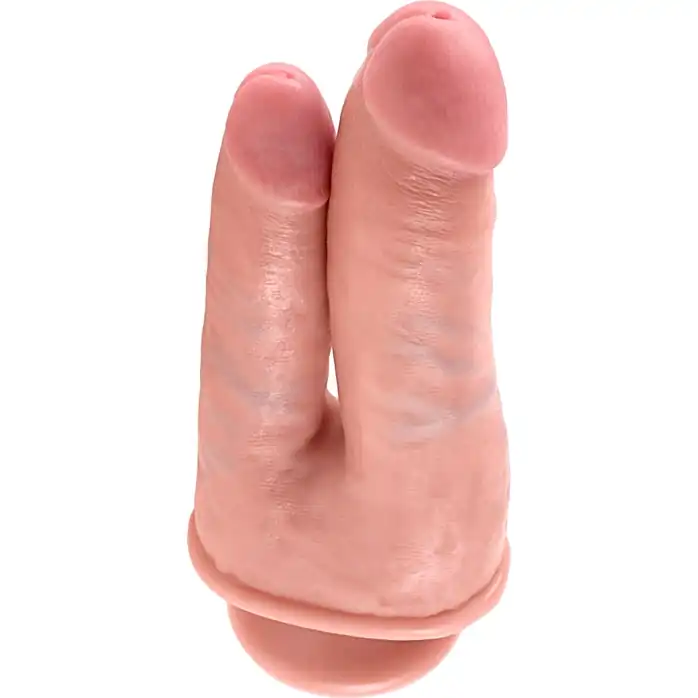 Фаллоимитатор для двойного проникновения DOUBLE PENETRATOR на присоске - 20,9 см - King Cock. Фотография 3.
