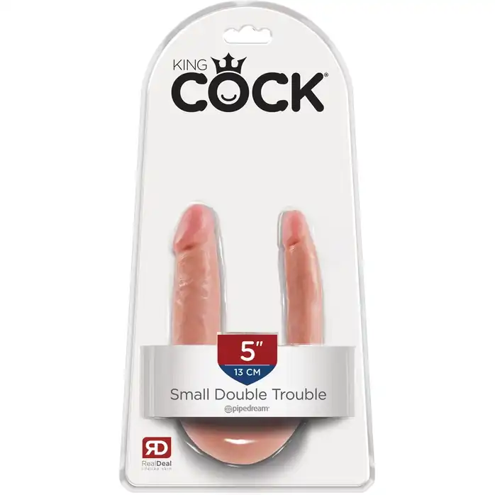 Двусторонний фаллоимитатор U-Shaped Small Double Trouble - 33,5 см - King Cock. Фотография 6.