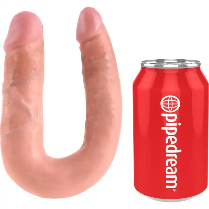 Двусторонний фаллоимитатор U-Shaped Medium Double Trouble - 34,6 см - King Cock. Фотография 6.