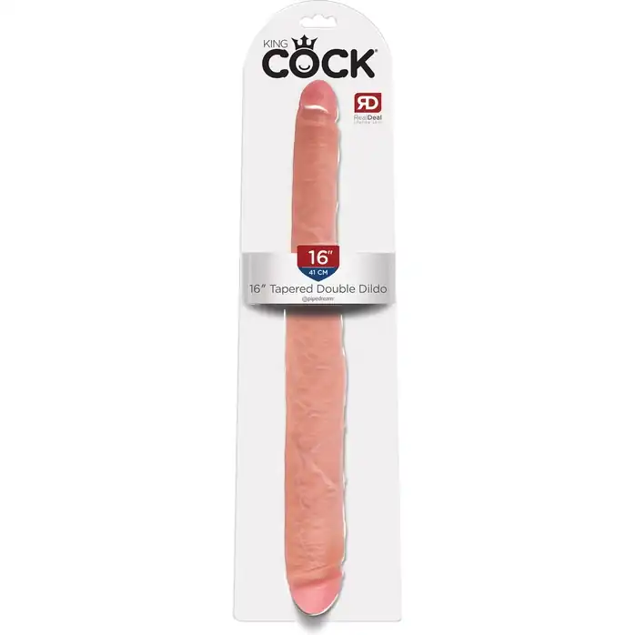 Двусторонний дилдо 16 Tapered Double Dildo - 40,6 см - King Cock. Фотография 3.