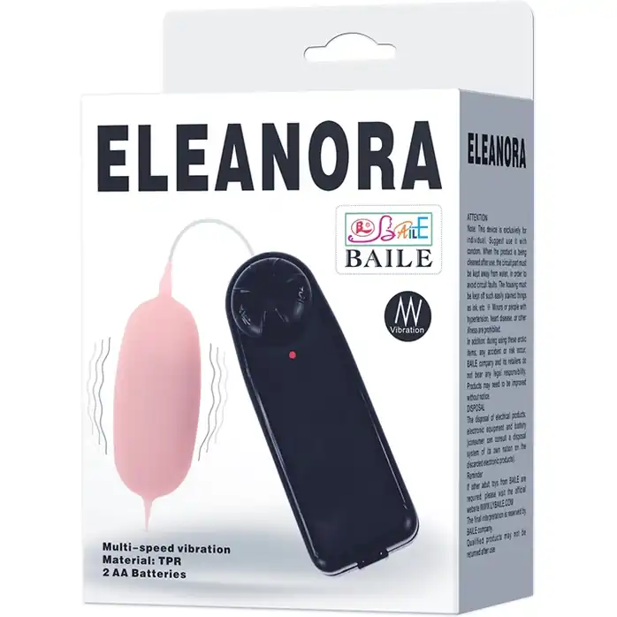 Розовое виброяйцо с проводным пультом управления Eleanora. Фотография 4.