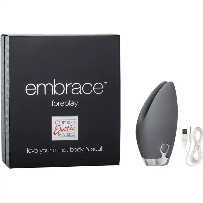 Серый перезаряжаемый вибромассажер Embrace Foreplay - Embrace. Фотография 2.