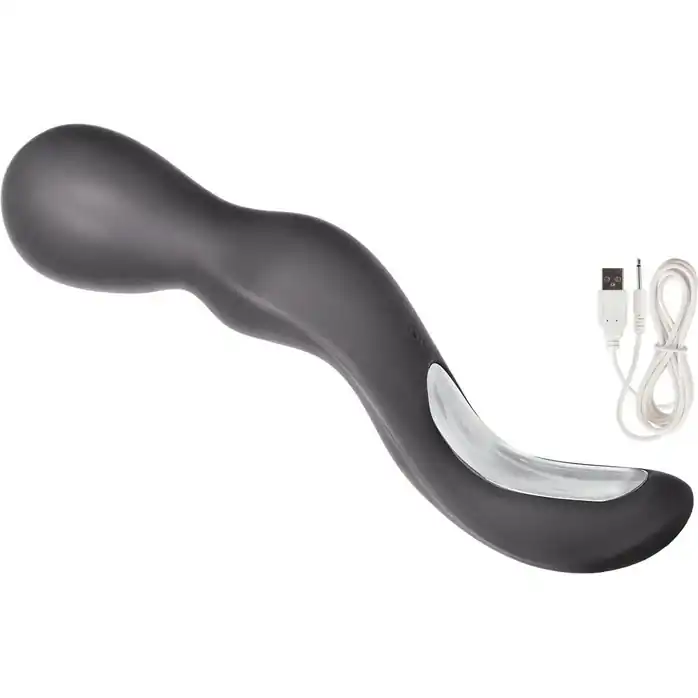Серый вибромассажер Lover s Wand - 22,75 см - Embrace