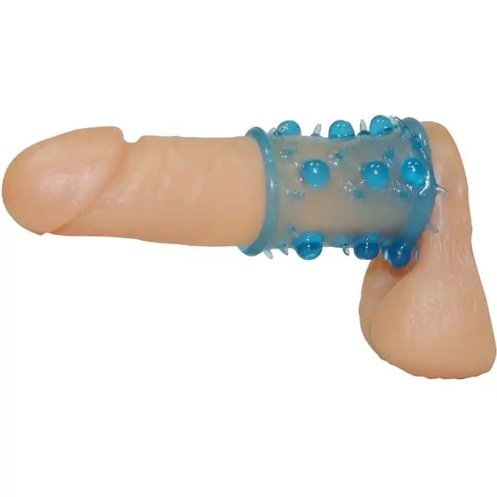 Голубая насадка на пенис - 8 см - You2Toys. Фотография 3.