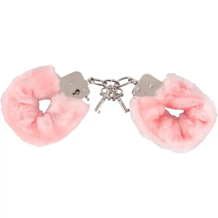 Розовые меховые наручники Love Cuffs Rose - You2Toys