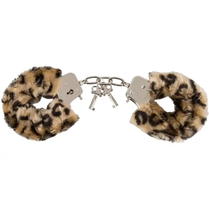 Леопардовые меховые наручники Love Cuffs Leo - You2Toys