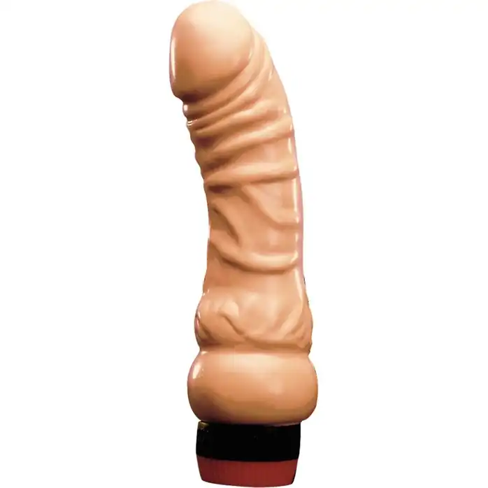 Ребристый вибратор телесного цвета - 17,5 см - You2Toys