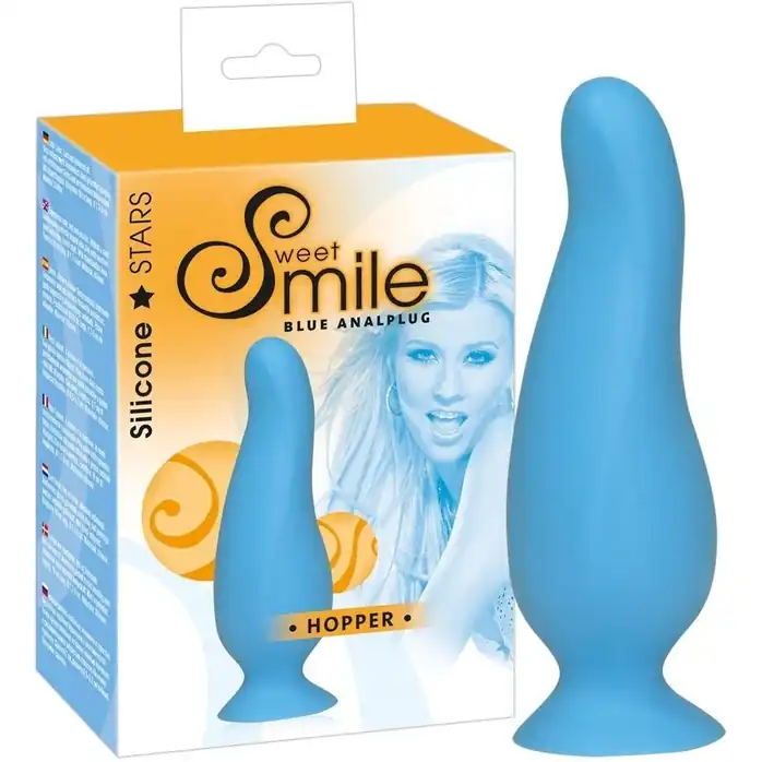 Голубая анальная втулка Smile Hopper - 10 см - Smile