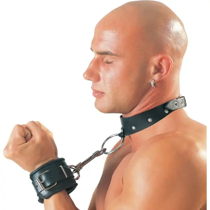 Чёрный ошейник ZADO Leather Collar - Zado. Фотография 4.