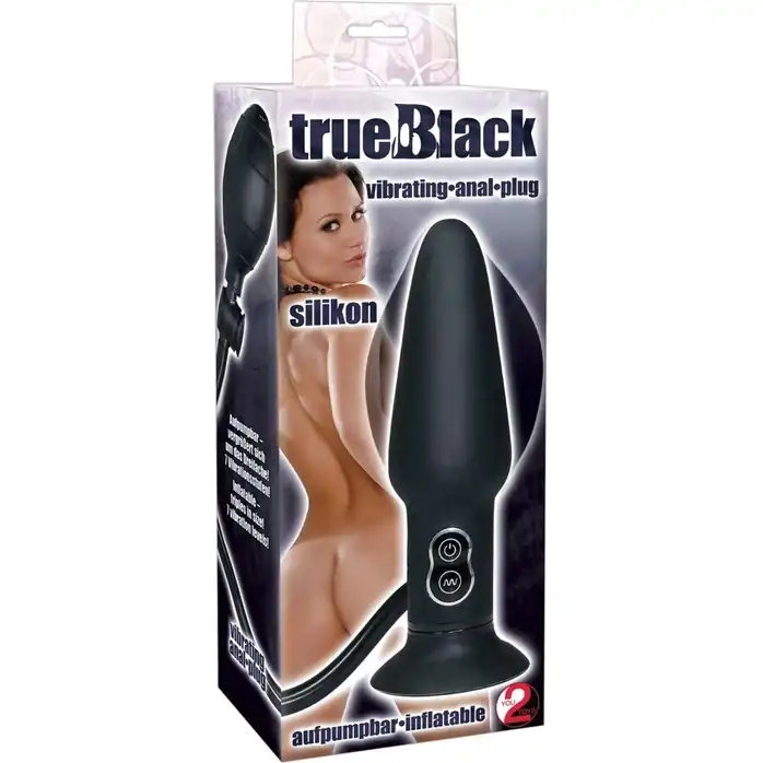 Анальный вибратор с функцией расширения True Black - 17 см - You2Toys. Фотография 5.