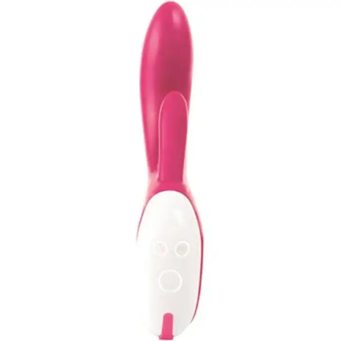 Розовый вибратор Nexus Bisous c ротацией - 23 см