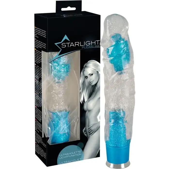 Вибратор-фаллос с блёстками Starlight Pleasure - 24 см - You2Toys