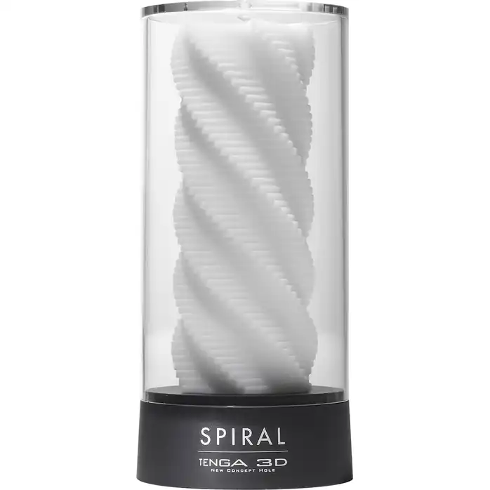 Белый 3D мастурбатор SPIRAL - TENGA 3D Series. Фотография 2.