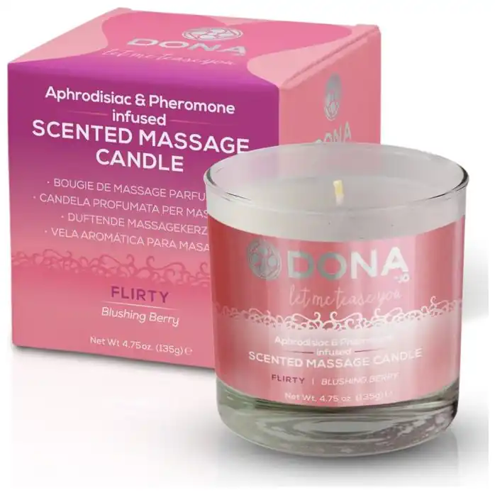 Массажная свеча DONA Flirty Blushing Berry - 135 гр - DONA. Фотография 2.