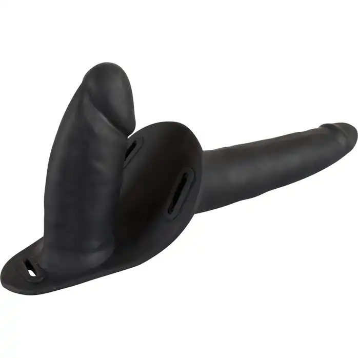 Женский страпон с вагинальной пробкой Double Strap On - 15 см - You2Toys. Фотография 2.