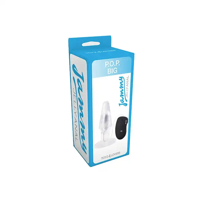 Прозрачная анальная пробка с вибрацией VIBRATING PLUG JAMMY JELLY ANAL POINT OF PLEASURE BIG - 15 см - Jammy Jelly Anal. Фотография 2.