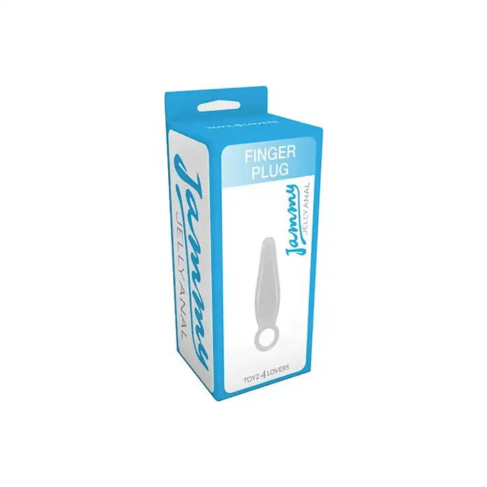 Прозрачная анальная пробка с ручкой-кольцом JAMMY JELLY ANAL FINGER PLUG CRYSTALL - 7,2 см - Jammy Jelly Anal. Фотография 2.