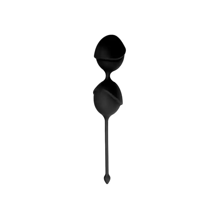 Чёрные вагинальные шарики DELIGHT PUSSY LICHEE SILICONE - Silicone