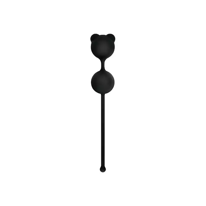 Чёрные вагинальные шарики PUSSYNUT DOUBLE SILICONE - Silicone