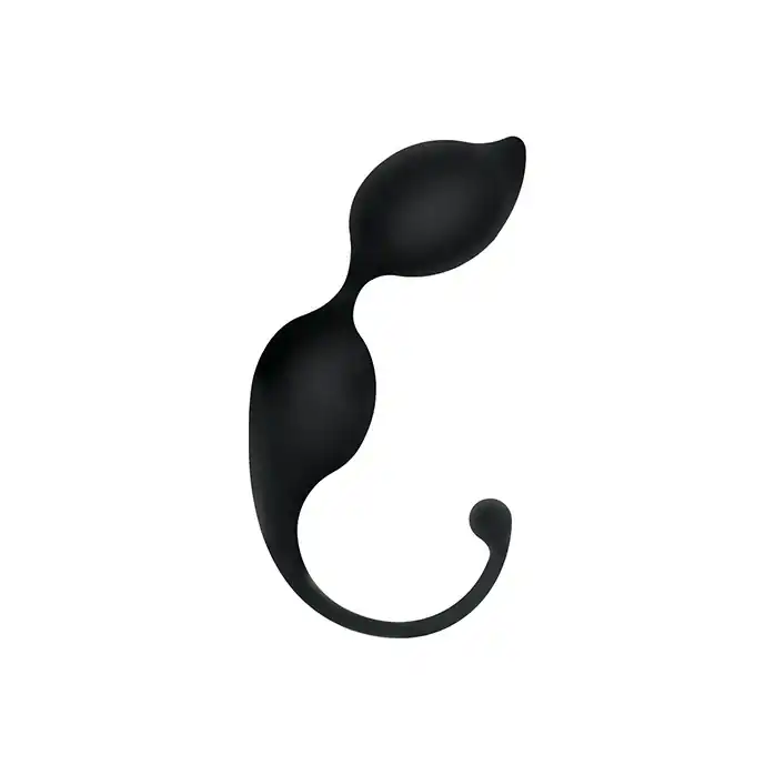 Чёрные вагинальные шарики TRIGGER SILICONE BLACKY - Silicone