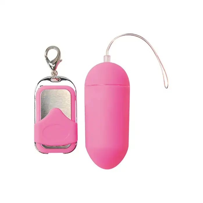 Розовое виброяйцо с дистанционным управлением VIBRATING EGG PLEASURE SHIVER LARGE - Lovely Egg