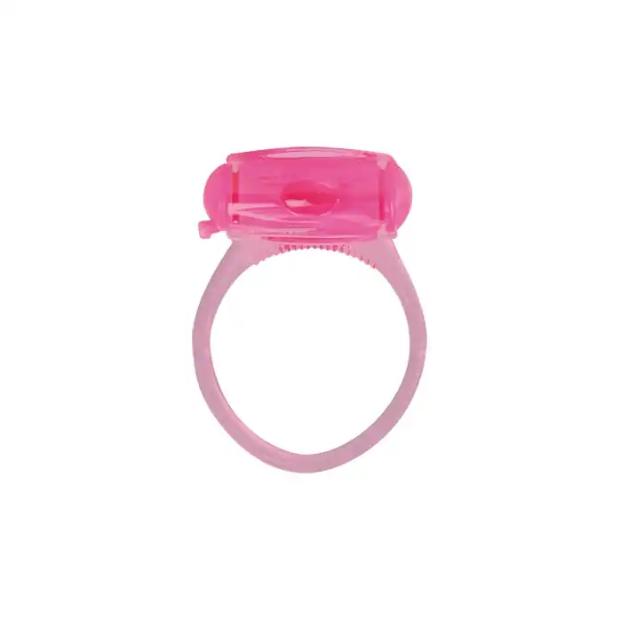 Розовое эрекционное виброкольцо VIBRATING COCK RING EASY GOING - Dandy s Bangle