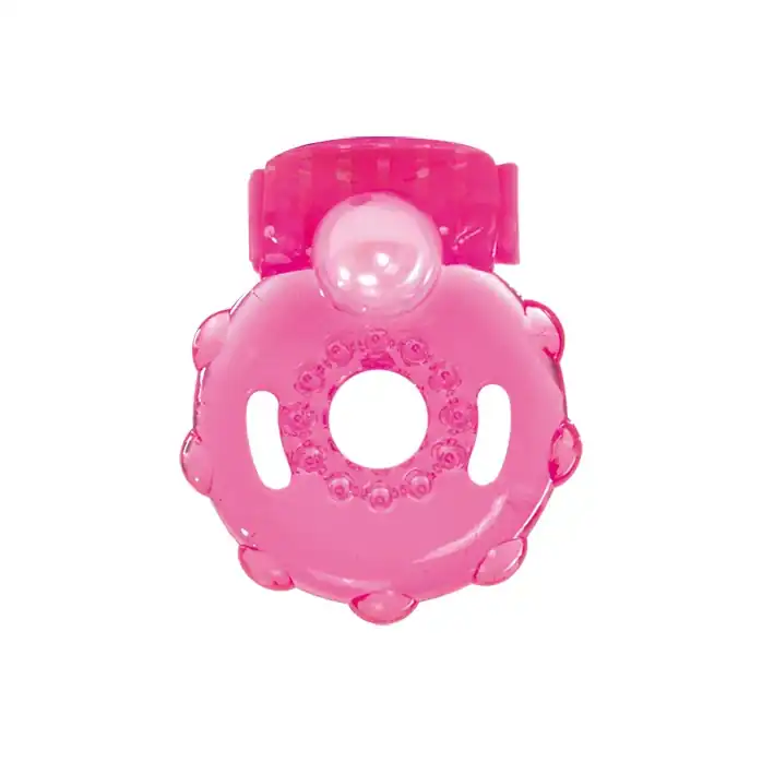 Розовое эрекционное виброкольцо VIBRATING COCK RING OUT OF MIND - Dandy s Bangle