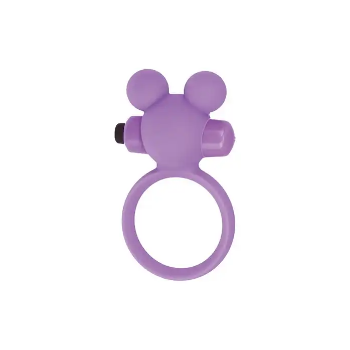 Фиолетовое эрекционное виброкольцо TEDDY COCKRING SILICONE - Silicone