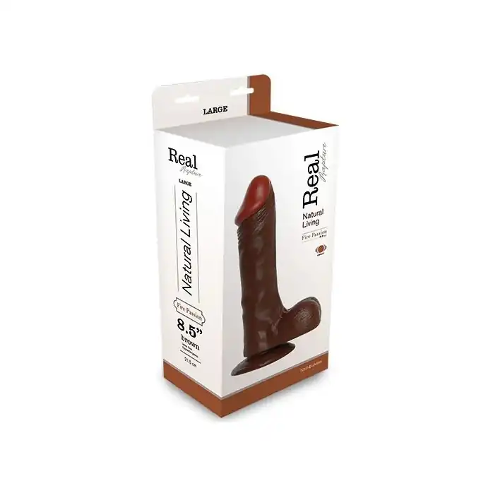 Коричневый вибратор REALISTIC VIBRATOR REAL RAPTURE BROWN - 24,5 см - Real Rapture. Фотография 2.