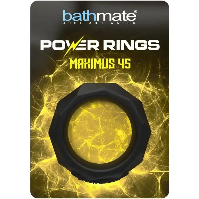 Черное эрекционное кольцо Maximus 45 - Эрекционные кольца. Фотография 3.
