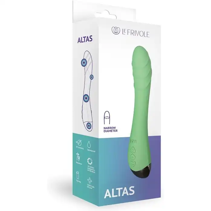 Салатовый изогнутый вибратор Altas - 21 см - Solar collection. Фотография 2.