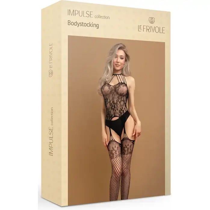 Боди-комбинезон с имитацией чулок и открытыми бедрами - Impulse. Фотография 8.