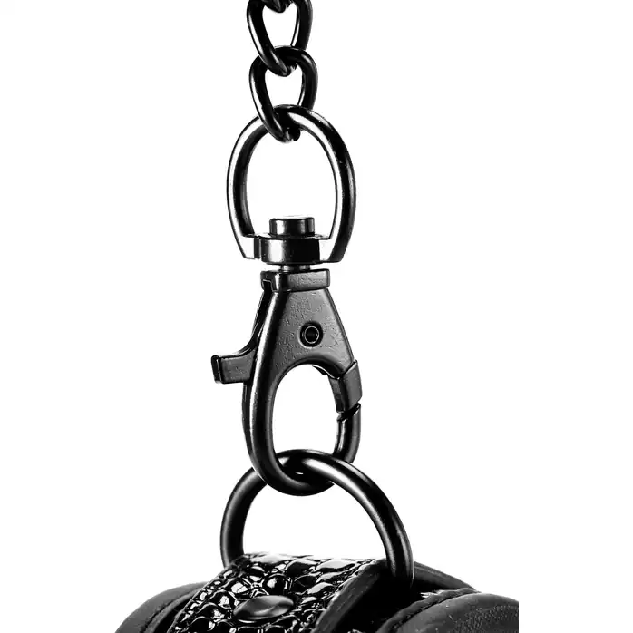 Черные оковы на щиколотки ANKLE CUFF CROCO - Blaze. Фотография 5.