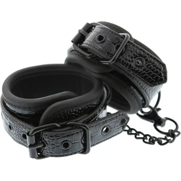 Черные оковы на щиколотки ANKLE CUFF CROCO - Blaze