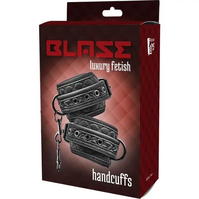Черные манжеты на запястья HANDCUFF DIAMOND - Blaze. Фотография 2.