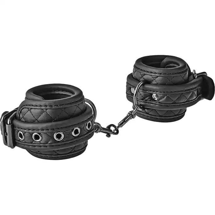 Черные манжеты на запястья HANDCUFF DIAMOND - Blaze. Фотография 5.