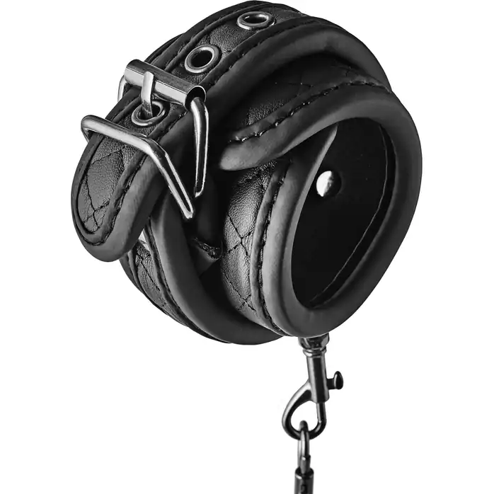 Черные манжеты на запястья HANDCUFF DIAMOND - Blaze. Фотография 7.