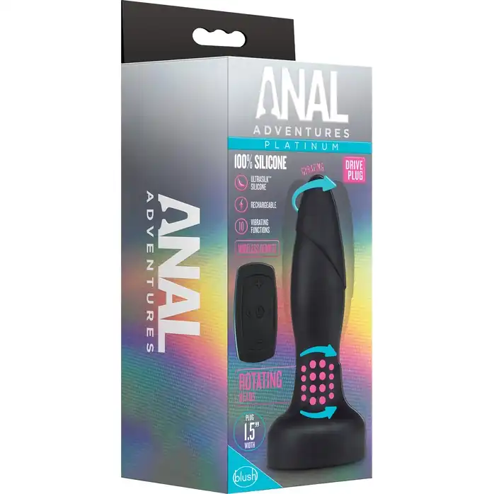 Черный анальный вибратор Drive Plug - 14,6 см - Anal Adventures Platinum. Фотография 3.