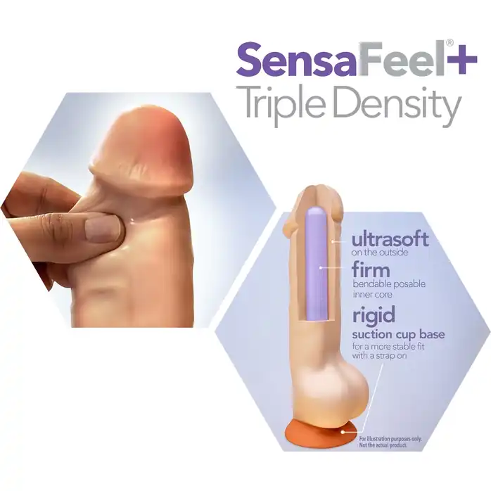Телесный фаллоимитатор-реалистик 8 Inch Posable Dildo With Balls - 20,3 см - Dr. Skin Plus. Фотография 4.