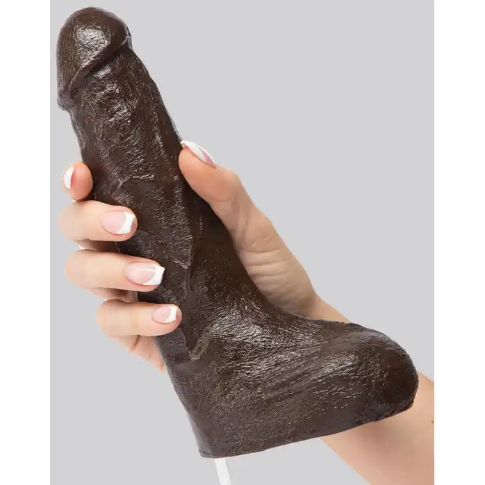 Коричневый фаллоимитатор с имитацией семяизвержением Bust It Squirting Realistic Cock - 23,36 см. Фотография 3.