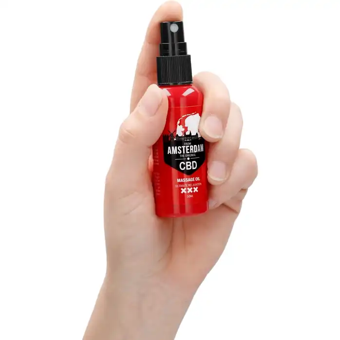 Стимулирующее массажное масло CBD from Amsterdam Massage Oil - 50 мл - Pharmquests. Фотография 3.