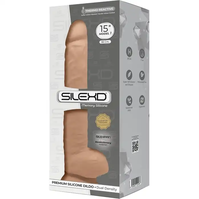 Телесный фаллоимитатор-гигант Model 1 - 38 см - SILEXD. Фотография 2.