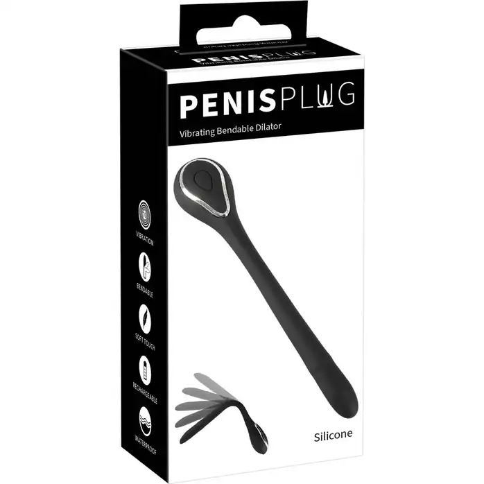 Черный гибкий уретральный стимулятор с вибрацией Vibrating Bendable Dilator - 13,5 см - You2Toys. Фотография 2.