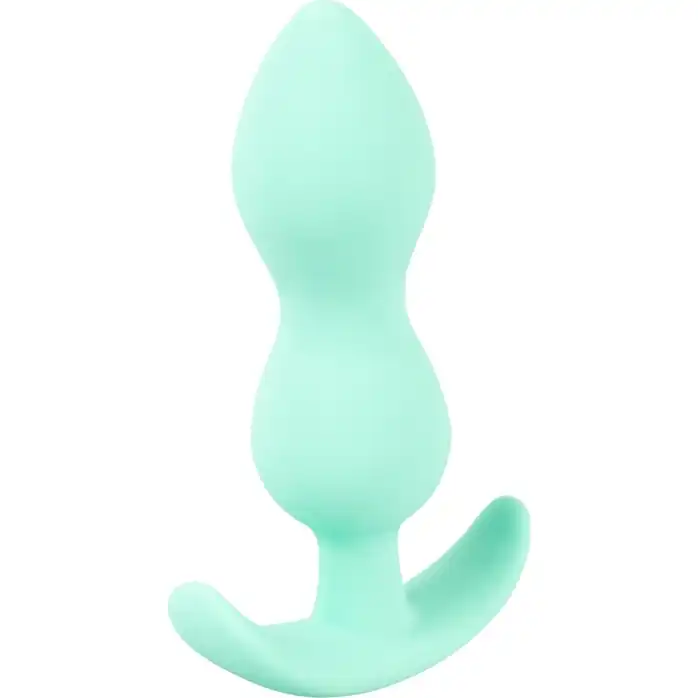 Аквамариновая анальная втулка Mini Butt Plug - 8,2 см. Фотография 5.