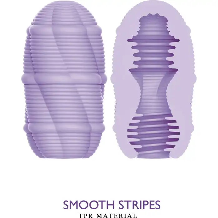 Сиреневый мастурбатор-яйцо Smooth Stripes - Pretty Love. Фотография 2.