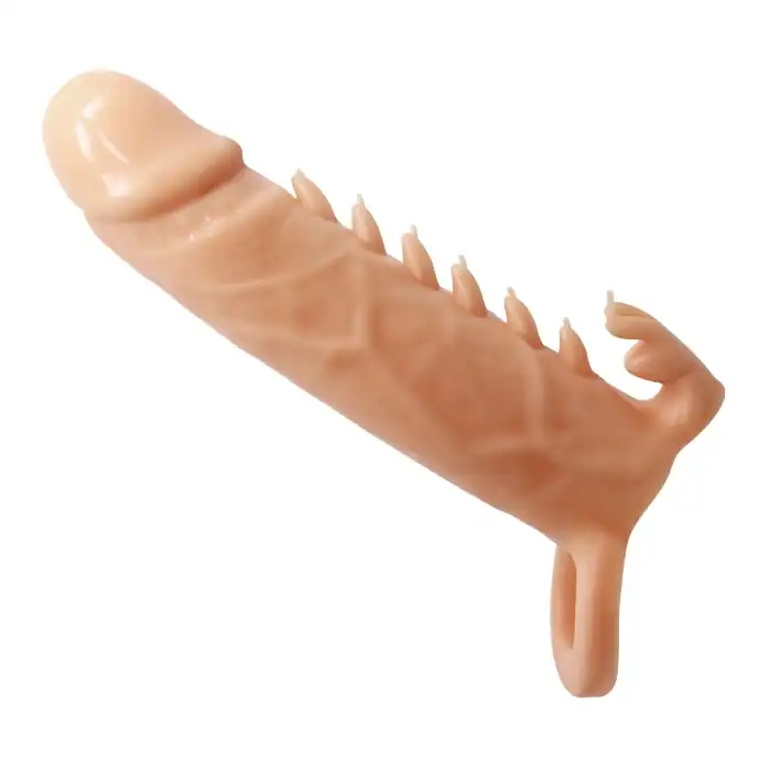 Телесная удлиняющая насадка Penis Sleeve Emmitt - 17 см - Pretty Love