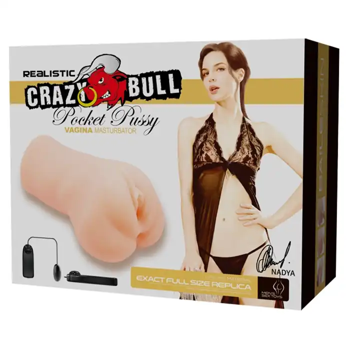 Телесный мастурбатор-вагина Rocket Pussy Nadya с вибрацией - Crazy Bull. Фотография 2.