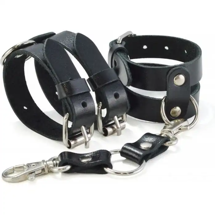 Черные наручники Грация с пряжками - BDSM accessories